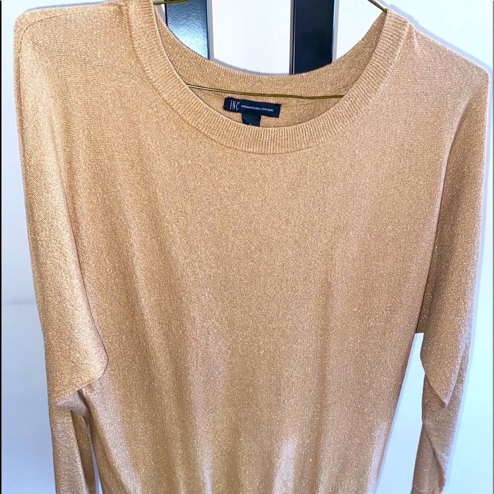 INC Gold Sweater - Size Large